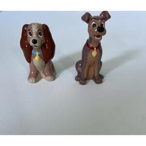 Disney Lady and the Tramp Ceramic Salt and Pepper Shakers